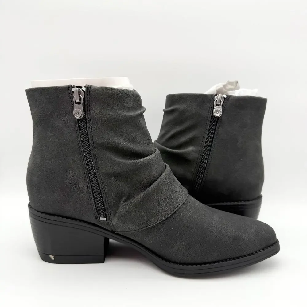 Blowfish Malibu Womens Riley Ankle Bootie US 10 M EU 40.5 Black Vegan Suede NIB